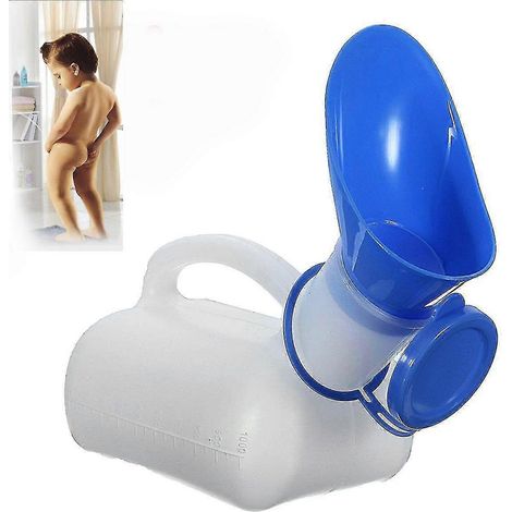 Poche urinoir portable 1000ml pour voyage camping, bidon d'aisance homme femme, collecteur d'urine étanche avec couvercle, accessoire randonnée et déplacement (1/4)