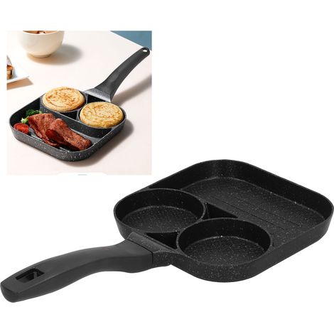 Poêle à œufs 3 en 1 antiadhésive, parfaite pour cuire steaks et saucisses - Idéale pour la cuisine (1/5)
