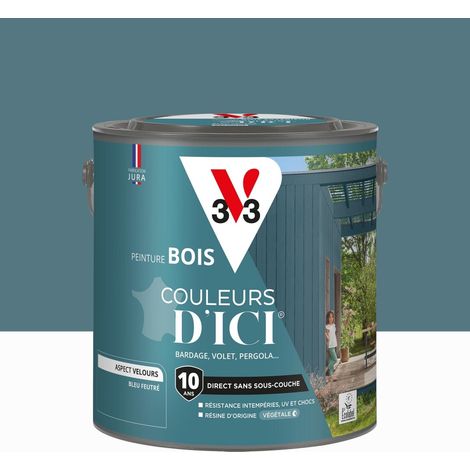 Vernice per legno per esterni V33, Colors from Here, blu feltro vellutato, 2L V33