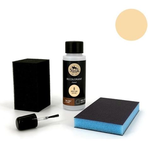 Kit Ritocco Vernice Pelle/Sintetica (8-BEIGE CHIARO) - SOFOLK - Manutenzione per Sedili e Volante di Auto, Divano, Scarpe (1/4)
