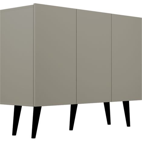 Buffet Toronto mit 3 Türen, Grau, 120cm