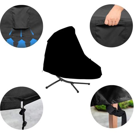 1 housse de chaise longue suspendue, imperméable et anti-vent, housse balancelle jardin, véranda, pelouse . (1/5)