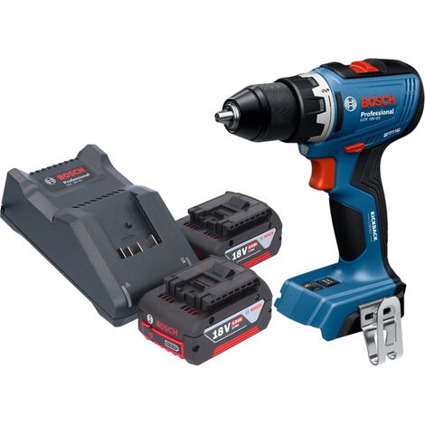 Bosch GSR 18V-65 Trapano avvitatore professionale a batteria 18 V 63 Nm brushless + 2x batteria ricaricabile 4,0 Ah + caricabatterie