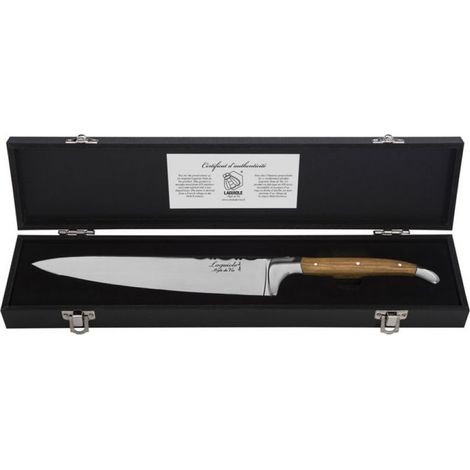 Laguiole Olive Edelstahl-Kochmesser 20 cm in Geschenkbox