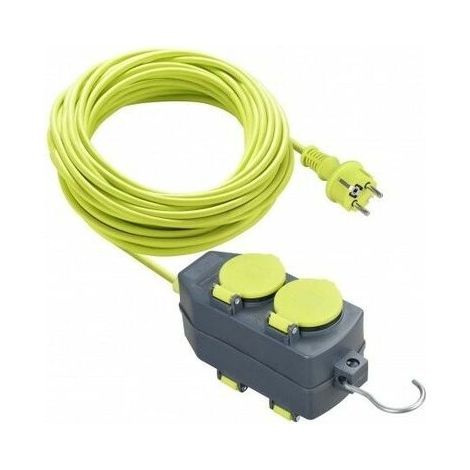 Prolongador con soporte de 15metros 4 enchufes Schuko IP44 16A de Luceco (1/3)