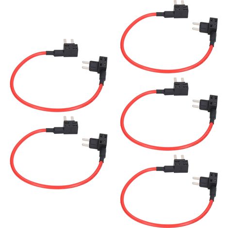 Doppelseitiger Kfz-Sicherungsadapter-Satz, stabil und einfach zu installieren, Flachsicherungsadapter-Kit 14AWG (1/5)