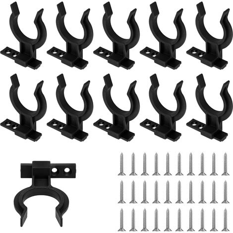 10 Clips Plinthe Cuisine avec 30 Vis, Fixation pour Pieds de 32 à 42 mm, Clips ABS à Ouverture Semi-Circulaire, Attaches pour Meubles de Cuisine et Salle de Bain (1/5)