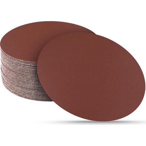 30 Pièces Disque de Ponçage, 180 mm Rond Disques Abrasifs à Non Trous Papier Poncer à Grain 320 pour Ponceuse Murale Girafe (1/5)