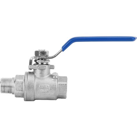 1 Vanne à bille filetée mâle et femelle Acier inoxydable 304 DN10 G3/8 pour eau gaz (1/5)