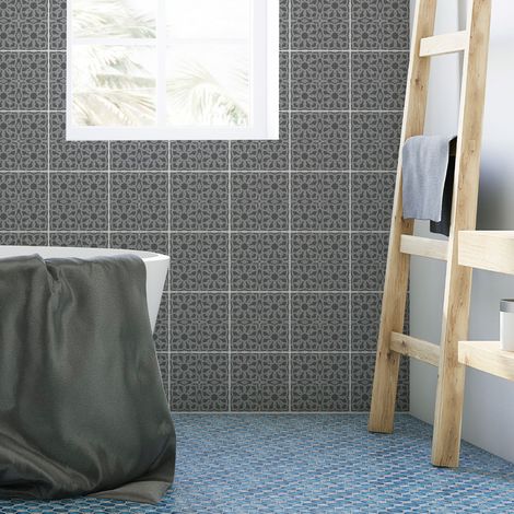 Sticker Mural Carrelage adhésif Cuisine Salle de Bain - 30 STICKERS CARRELAGES ORIENTAL TENDRARA - 30stickers10x10cm (1/5)