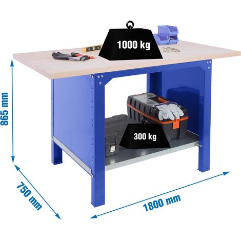 Simonrack Robuster und langlebiger blauer Arbeitstisch