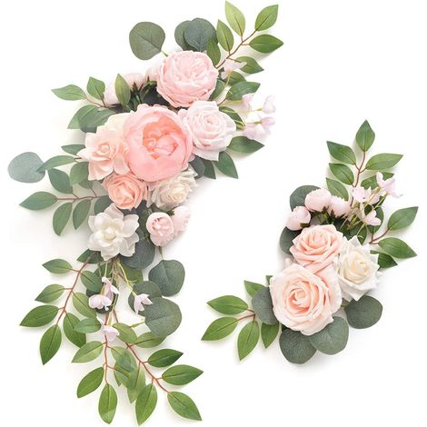Guirlande Florale Artificielle - Pour Arche De Mariage Décoration Intérieure Extérieure - Rose Ou Violet - 2 Pièces (1/5)