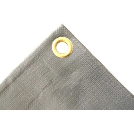 Telo impermeabile 280g/m², 3x4m (12m²), telo copertura grigio, resistente e impermeabile (1/4)