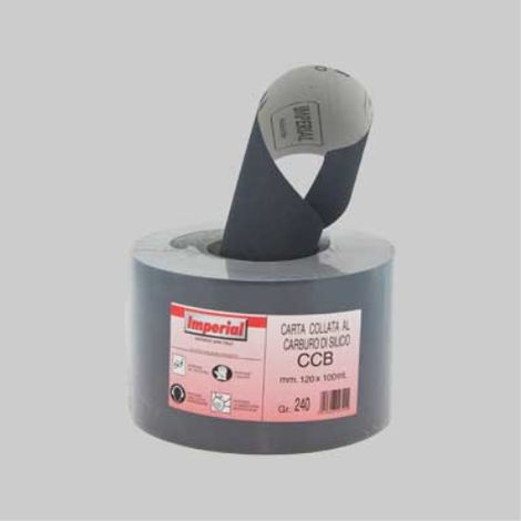 Carta abrasiva 'ccb' grana 240 - rotolo mm 120x100 mt (100 metri lineari) IMPERIAL ABRASIVI (1/2)
