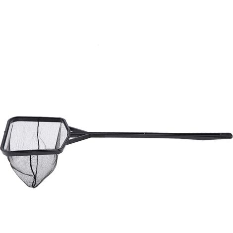 Red ligera para acuario fabricada en nailon y ABS – tamaño L (56 cm), negra, ideal para peces sensibles. (1/5)
