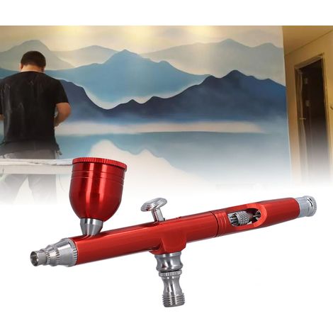 Aérographe modèle à buse de 0,3 mm de diamètre, pompe à air, pistolet à peinture facile à utiliser pour les débutants, peinture murale, réparation de meubles, pâtisserie, etc. (1/5)