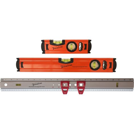 TrendLine Wasserwaagen Richtwaage Set 3-teilig 200 mm, 400 mm, 600 mm (1/2)