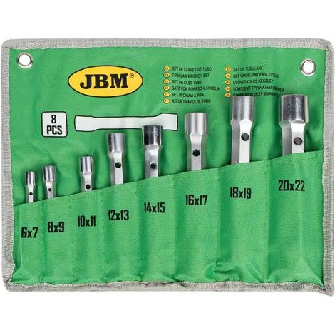 Chiavi e bussole jbm tube spanner set doppia estremità esagonale
