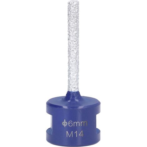 Fraise diamantée à doigt brasée sous vide M14 pour porcelaine et céramique dure 6mm (1/5)