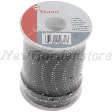 Cuerda de arranque Ø  2,8 mm rollo 50 m para cortacésped, motosierra desbrozadora
