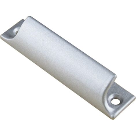 Poignée coulissante en alliage et PVC — Bouton pour fenêtre en verre et mobilier — Poignée pour placard, salle de bain et balcon — Accessoire de quincaillerie domestique (Argent)