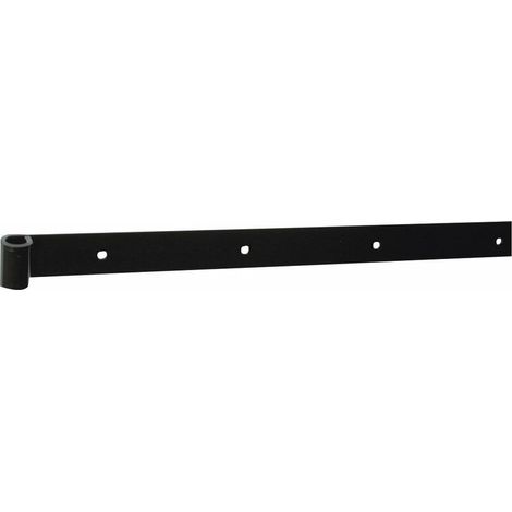 Penture de porte en acier 80 cm – Traitement cataphorèse anti-corrosion – Pour portails et volets bois – Diamètre d'axe 14 mm (1/2)