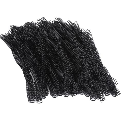 100 pcs spirales de reliure à boucle simple 48 dents pas 4:1 14,3 mm capacité 115 feuilles colliers spirale noirs (1/5)