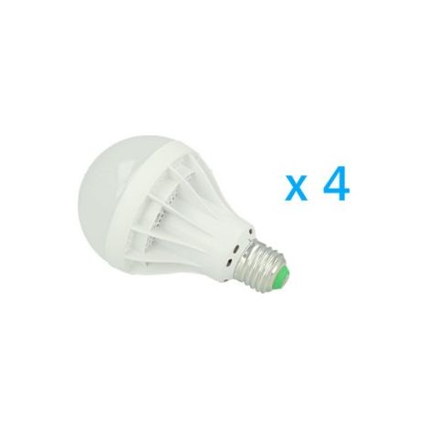 4 PZ Lampade LED E27 Globo Opaca Sfera G80 12W Diametro 80mm Bianco Caldo