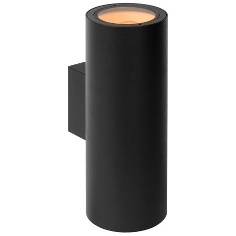 Applique esterna nera alluminio 2xE27 40W Volantis Lucide