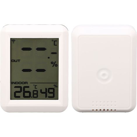 Thermometer und Hygrometer für drinnen und draußen – Temperatur- und Feuchtigkeitsmesser für Zuhause, Babyzimmer, Terrarium, Inkubator und Gewächshaus (1/5)