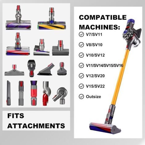 NALOOKAMIC Support mural pour accessoires pour aspirateur vertical sans fil surdimensionné Dyson V15 V11 V10 V8 V7 (1/3)