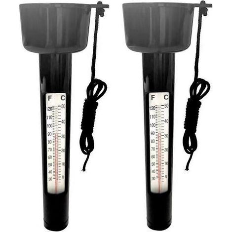 Lot de 2 thermomètres flottants pour bassin de jardin extérieur 0-50℃-- (1/5)