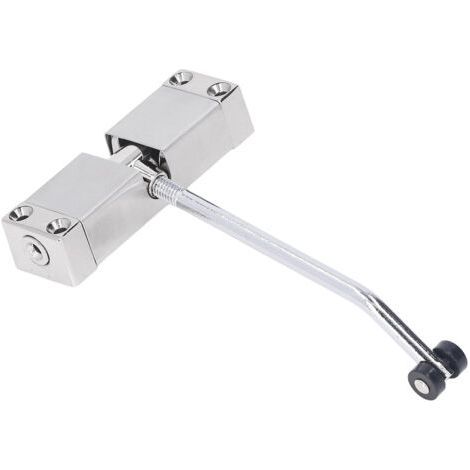 Ferme-porte automatique à ressort en aluminium moulé avec butée en acier laminé à froid pour porte d'hôtel en bois (1/5)