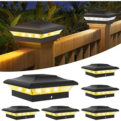 Solar Cap for Pole, Solar Lights Protective Caps 9x9 10x10, 3000K and 6000K Waterproof for Garden, Terrace, Platform (1/5)