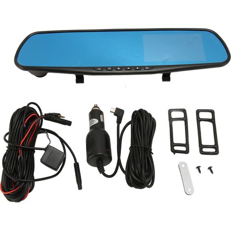 Rétroviseur intelligent avec caméra de recul 4,3 pouces 1080P, détecteur de chocs et stabilisation pour stationnement et conduite. (1/5)
