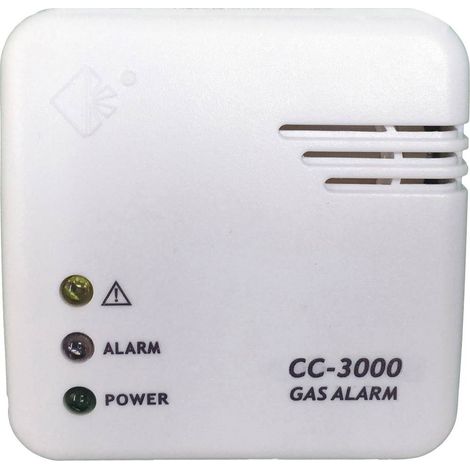 Détecteur de gaz sur secteur CC3000 – Alimentation 230V/12V – Gaz détecté : butane, méthane, propane – Alarme 85 dB – Cordes