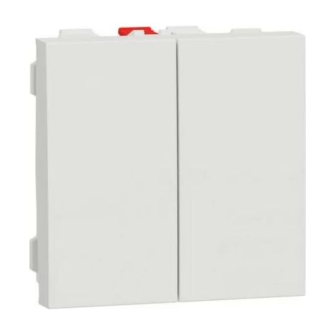 Double va-et-vient 10 A, connexion rapide, 2 modules, blanc, Unica