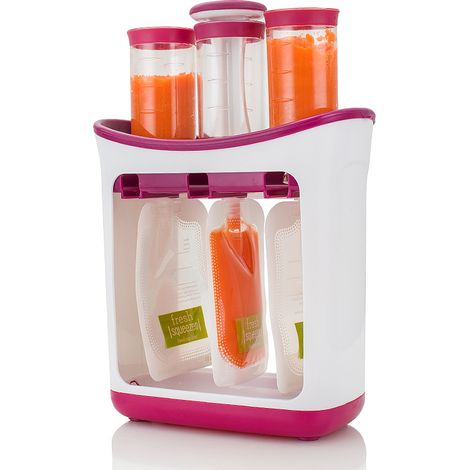 Presse à purée pour enfants, distributeur de cuisine, préparation des aliments pour bébé, sachets de conservation manuels, appareil à purée pour bébé, 10 sachets intégrés (1/5)