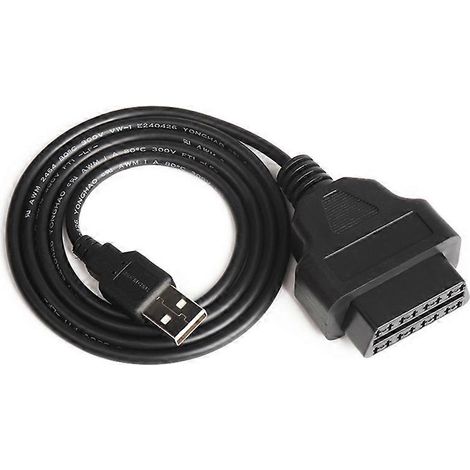 Câble OBD2 femelle vers USB pour voiture avec connecteur GPS, longueur : 1 m (1/4)