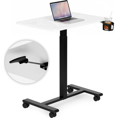 Mobiler hohenverstellbarer schreibtisch mit pneumatischer hohenverstellung 70 x 48 cm 229389635 (1/5)