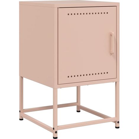 Maison Exclusive - Comodino Rosa 36x39x60,5 cm in Acciaio