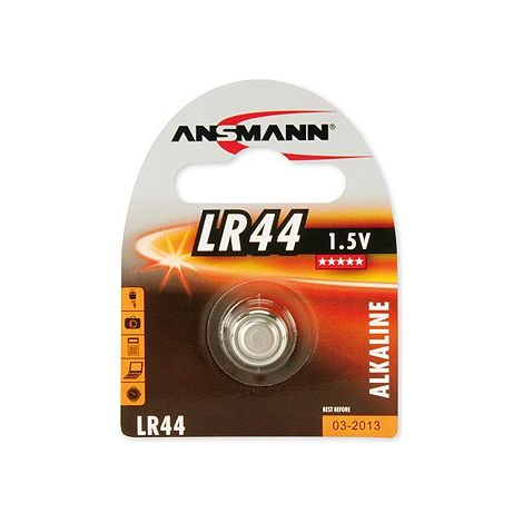 Pile Bouton ANSMANN LR44 - AG13 - V13G - LR1154 - A76 - Alcaline - 1.5V