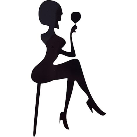 Décoration de gâteau en acrylique Femme Fille wz3