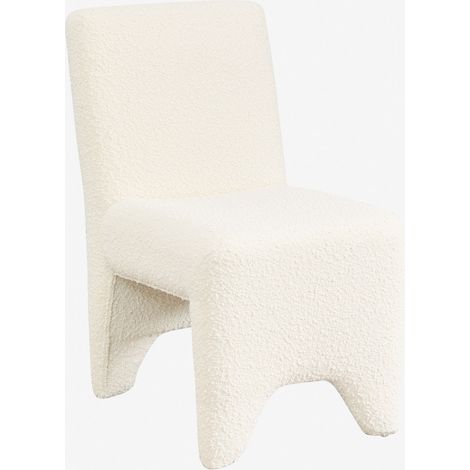 Sedia da pranzo in legno e tessuto bouclé Kamez SKLUM            