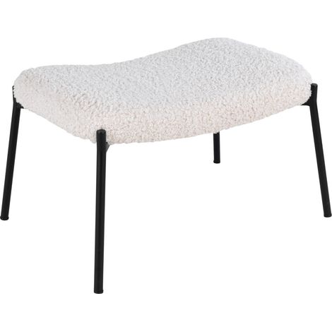 Glasgow Pouf Lammfellimitat, weiß. (1/5)