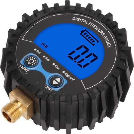 Digitales Reifendruckmessgerät mit LCD-Anzeige, 4-Einheiten-Reifenluftfüller (3–200 PSI), Überwachungsgerät