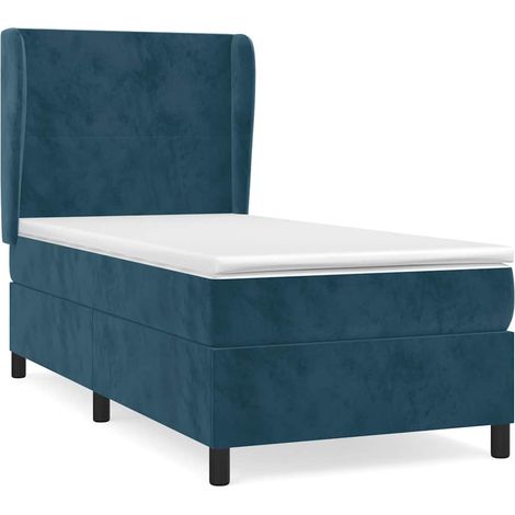 Maison Exclusive - Boxspringbett mit Matratze Dunkelblau 90x190 c (1/5)