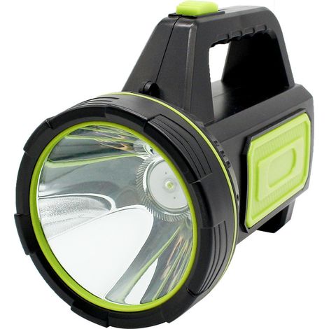 Lampe torche puissante, rechargeable, multifonction, ultra-lumineuse, au xénon, modèle 882B avec éclairage latéral. (1/5)