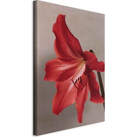 Peinture - Fleur rouge (1 partie) verticale (1/5)