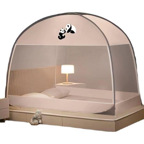 Jusch – Tente moustiquaire pop-up pliable et portable – Gaze de polyester et fibre de verre – Protection efficace contre les insectes – Pour lit double et camping (1/5)